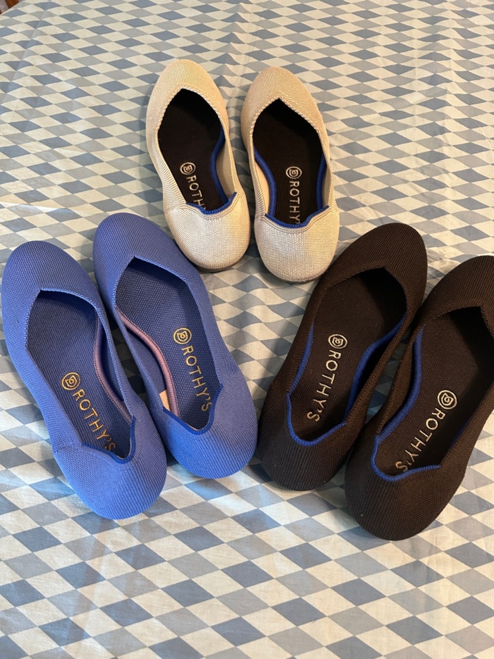 3 pairs Rothy’s size 8